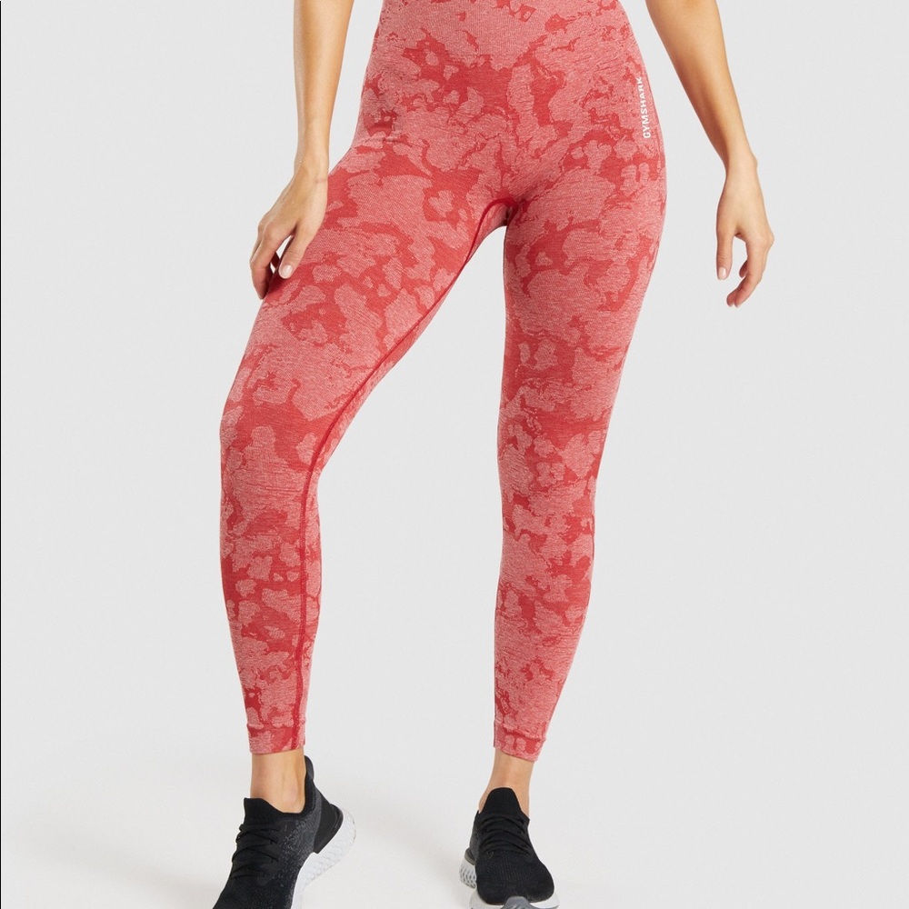Gymshark Adapt Red Camo Seamless Leggings